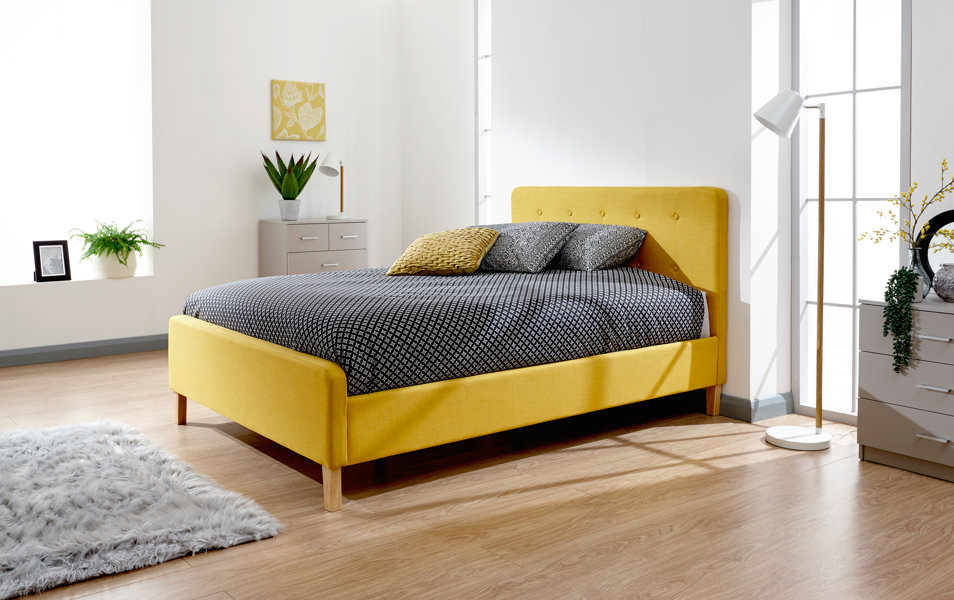Hykkon Whittier Upholstered Bed Frame Wayfair.co.uk